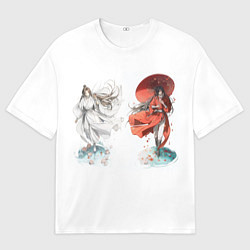 Футболка оверсайз мужская Хуа Чен и Се Лянь бег Благословение Небожителей, цвет: 3D-принт
