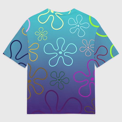 Мужская футболка оверсайз Spongebob workout / 3D-принт – фото 2