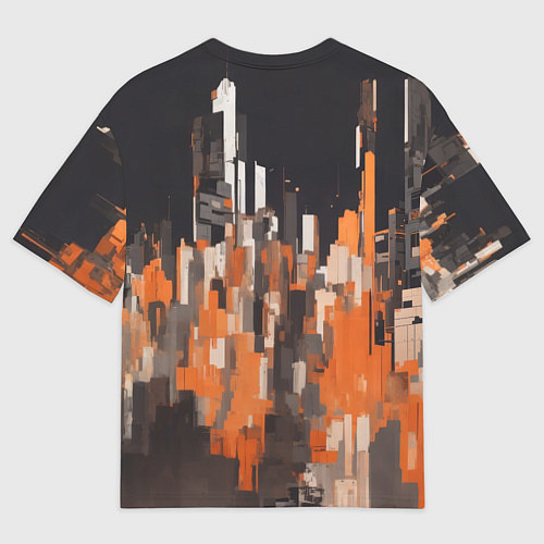 Мужская футболка оверсайз Оранжевый штурмовик / 3D-принт – фото 2
