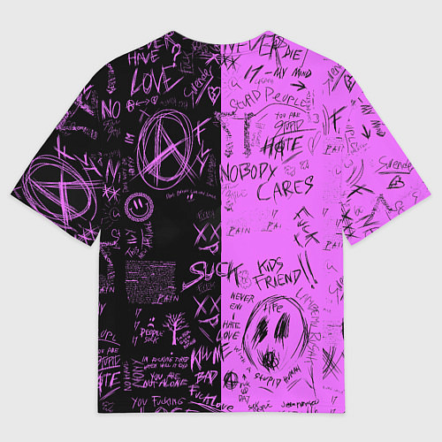 Мужская футболка оверсайз Неоновая Макима / 3D-принт – фото 2