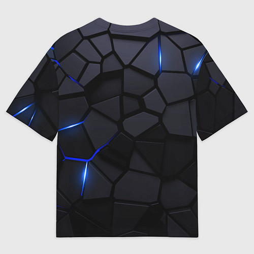 Мужская футболка оверсайз Peugeot - плиты с эффектом свечения / 3D-принт – фото 2