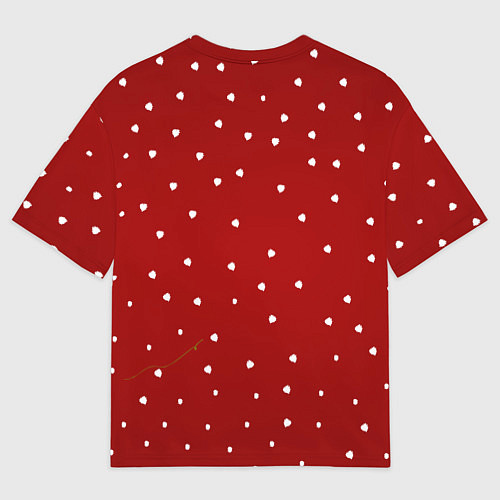 Мужская футболка оверсайз Лама - альпака с леденцом / 3D-принт – фото 2