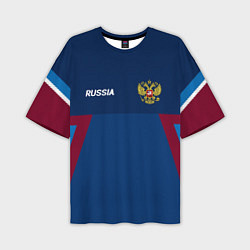 Мужская футболка оверсайз Спортивная Россия