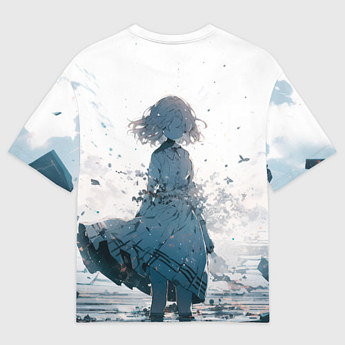 Мужская футболка оверсайз Безликая дева / 3D-принт – фото 2