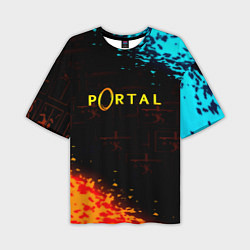 Футболка оверсайз мужская Portal x Half life, цвет: 3D-принт