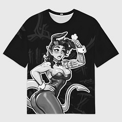 Мужская футболка оверсайз Карлах в костюме зайки - baldurs gate