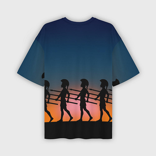 Мужская футболка оверсайз Греческий закат / 3D-принт – фото 2