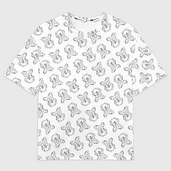 Футболка оверсайз мужская Сончас у мишек - принт раскраска, цвет: 3D-принт