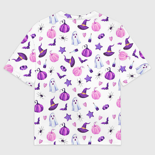 Мужская футболка оверсайз Хэллоуинское комбо / 3D-принт – фото 2