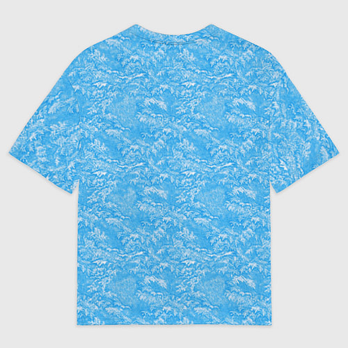 Мужская футболка оверсайз Зимний снежный паттерн / 3D-принт – фото 2