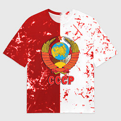 Футболка оверсайз мужская СССР ретро символика, цвет: 3D-принт