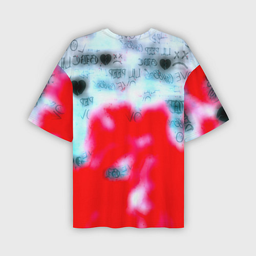 Мужская футболка оверсайз Lil peep steel rap / 3D-принт – фото 2