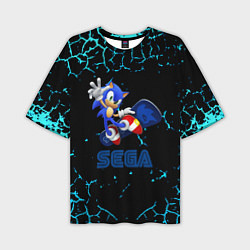 Футболка оверсайз мужская Sonic sega game, цвет: 3D-принт