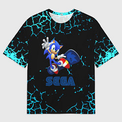 Мужская футболка оверсайз Sonic sega game