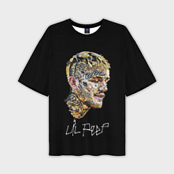 Футболка оверсайз мужская Lil Peep mosaic rap, цвет: 3D-принт