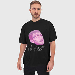 Футболка оверсайз мужская Lil Peep rip 21, цвет: 3D-принт — фото 2