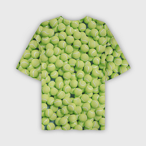Мужская футболка оверсайз Много теннисных мячей / 3D-принт – фото 2