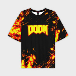 Футболка оверсайз мужская Doom огненный марс, цвет: 3D-принт