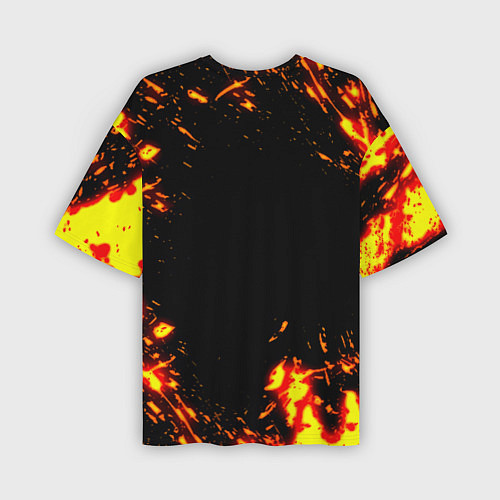 Мужская футболка оверсайз Doom огненный марс / 3D-принт – фото 2