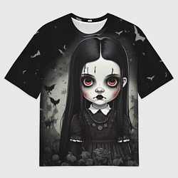 Футболка оверсайз мужская Милашка Уэнсдэй, цвет: 3D-принт