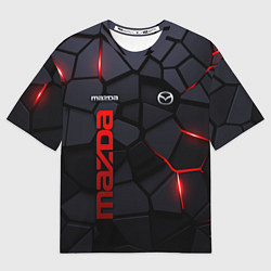 Мужская футболка оверсайз Mazda - плиты с эффектом свечения