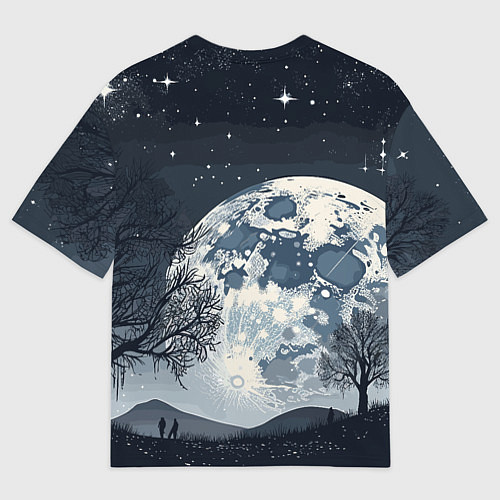 Мужская футболка оверсайз Джек и тыква / 3D-принт – фото 2