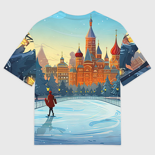 Мужская футболка оверсайз Счастья в новом году / 3D-принт – фото 2