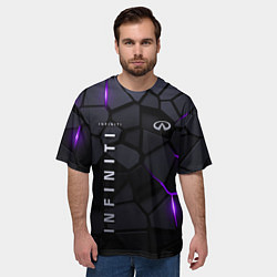 Футболка оверсайз мужская Infiniti - плиты с эффектом свечения, цвет: 3D-принт — фото 2