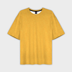 Мужская футболка оверсайз Жёлтый однотонный текстура