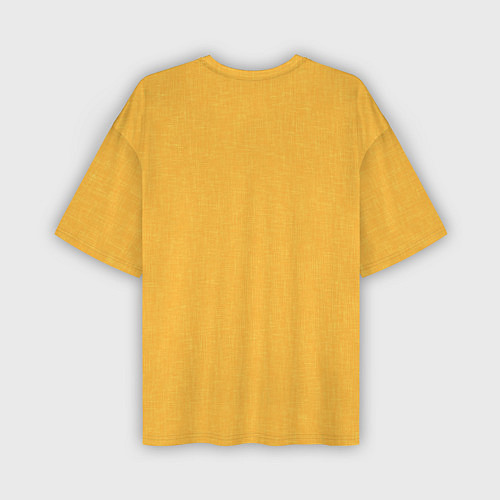 Мужская футболка оверсайз Жёлтый однотонный текстура / 3D-принт – фото 2