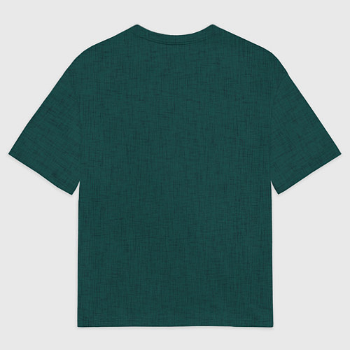Мужская футболка оверсайз Тёмно-зелёный однотонный текстура / 3D-принт – фото 2
