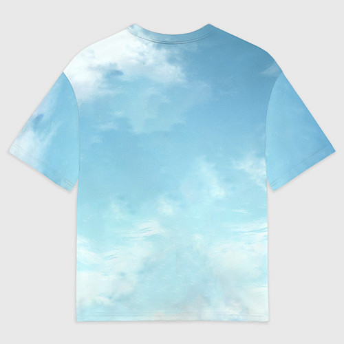 Мужская футболка оверсайз Фрирен и небо - эльфийка / 3D-принт – фото 2