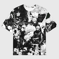 Футболка оверсайз мужская Сатору Годжо - Магическая Битва, цвет: 3D-принт