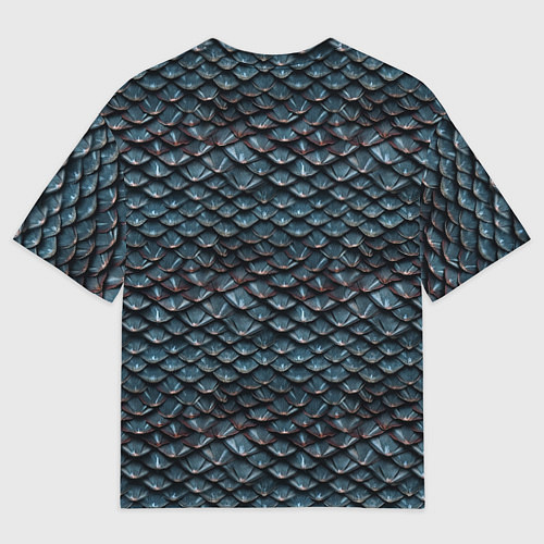 Мужская футболка оверсайз Dragon scale pattern / 3D-принт – фото 2