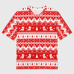 Мужская футболка оверсайз Новогодние драконы