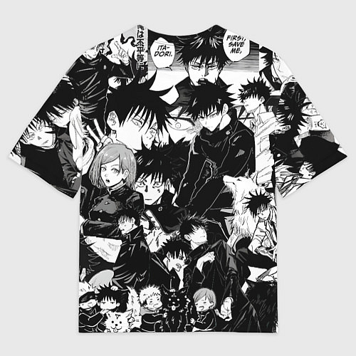 Мужская футболка оверсайз Мэгуми Фушигуро - Магическая битва / 3D-принт – фото 2