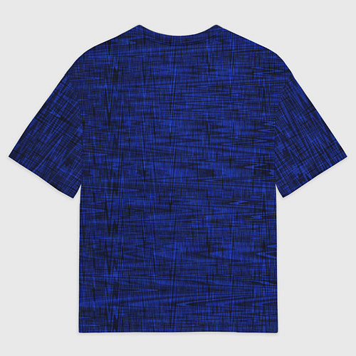 Мужская футболка оверсайз Тёмно-синий текстура / 3D-принт – фото 2