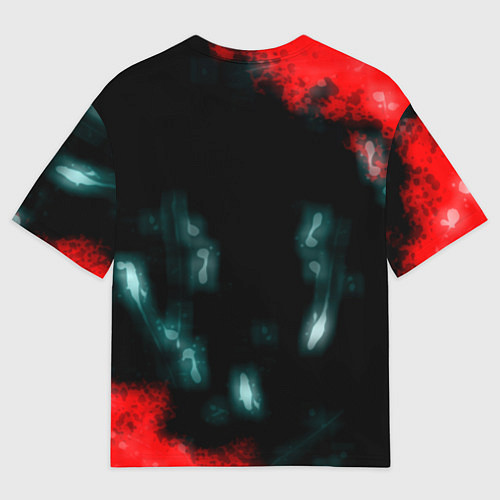 Мужская футболка оверсайз NASA космос краски / 3D-принт – фото 2