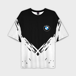 Мужская футболка оверсайз BMW стильная геометрия спорт
