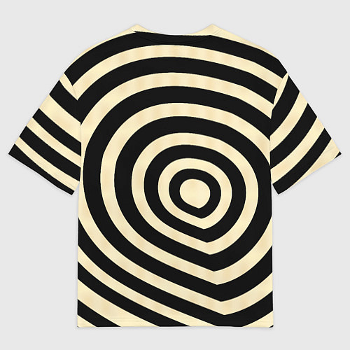 Мужская футболка оверсайз Графические завитки / 3D-принт – фото 2