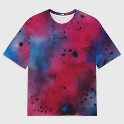 Футболка оверсайз мужская Акварельные брызги в розовом, цвет: 3D-принт