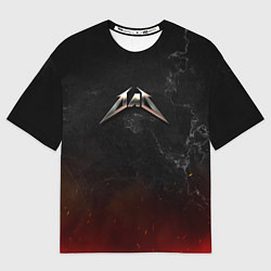 Мужская футболка оверсайз Папа в стиле Металлика