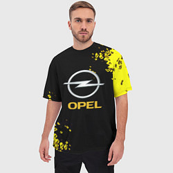 Футболка оверсайз мужская Opel желтые краски, цвет: 3D-принт — фото 2