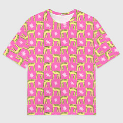 Мужская футболка оверсайз Каракули тигров