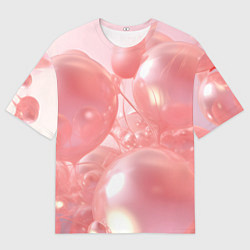 Мужская футболка оверсайз Розовые шары