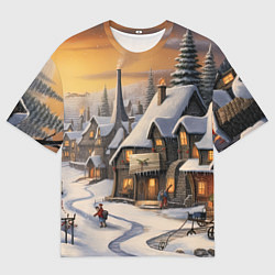 Мужская футболка оверсайз Необыкновенные приключения под новый год