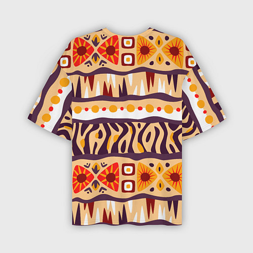 Мужская футболка оверсайз Africa pattern / 3D-принт – фото 2