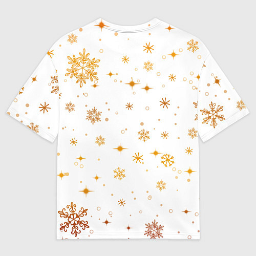 Мужская футболка оверсайз Новый 2024 год - золотой / 3D-принт – фото 2