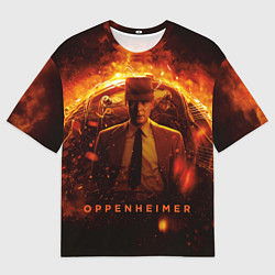 Футболка оверсайз мужская Роберт Оппенгеймер и бомба, цвет: 3D-принт