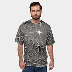 Футболка оверсайз мужская Паутина паука, цвет: 3D-принт — фото 2